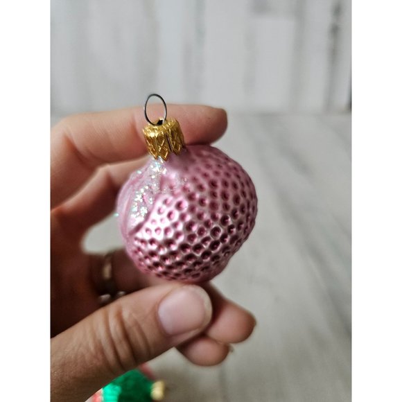 Vintage strawberry glass ornament set Xmas tree Columbia - Picture 11 of 14